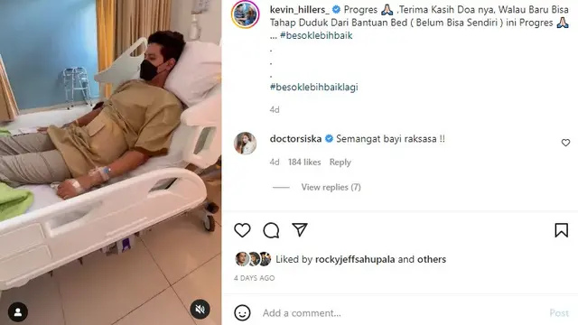 Kevin Hillers bintang Ikatan Cinta dirawat di RS karena saraf terjepit dan patah tulang (Foto: Instagram @kevin_hillers_)