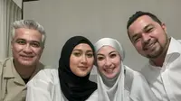 Adjie Pangestu, Sultan Djorghi dan Annisa Trihapsari (Sumber: Instagram/novitapetria)