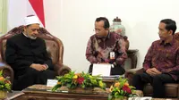 Presiden Jokowi menerima kunjungan Syekh Besar Al-Azhar Mesir, Ahmed Muhammad Ahmad Al Thayeb