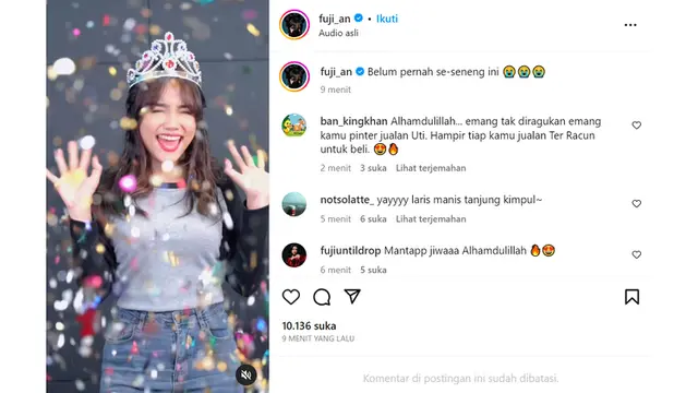 Cuan Melimpah dari Shopee Live Perdana, Fuji Pecahkan Rekor dengan Menjual Lebih dari 3 Ribu Produk