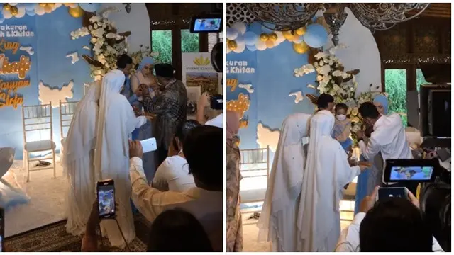 6 Momen Syukuran Akikah dan Khitan Anak Fairuz A Rafiq, Dihadiri Sejumlah Artis