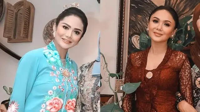 6 Beda Gaya Yuni Shara dan Krisdayanti di Acara Tedak Siten Keponakannya, Tampil Berkebaya