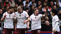 Crystal Palace Vs Manchester City di Premier League 2023/2024. (Bola.com/Dok.AFP/BEN STANSALL).