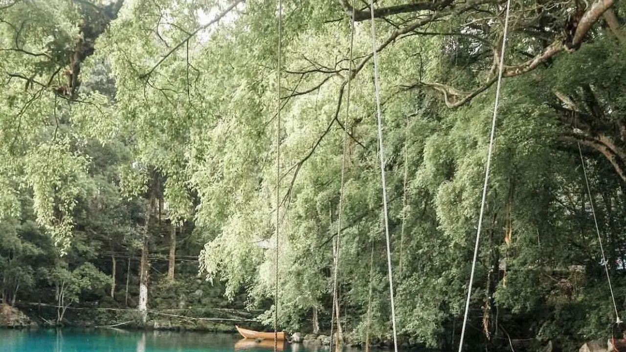 Sensasi Memberi Makan Ikan Raksasa di Danau Bewarna Kabupaten Kuningan