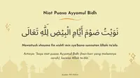 Lafal niat puasa Ayyamul Bidh. (Liputan6.com/MHT)