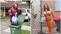 Warga Australia 'pesta kostum' saat buang sampah di masa pandemi corona COVID-19. (dok. Facebook/Copelin Gehlsen/‎Samantha Hansen)