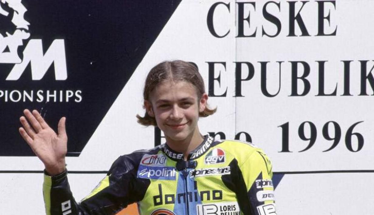 Wajah imut Valentino Rossi saat berusia 17 dan berlaga di kelas 125cc. (www.gazzetta.it)