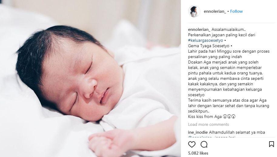 Enno Lerian melahirkan anak keempat [foto: instagram]