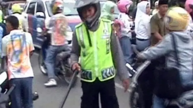 Rayakan Kelulusan UN, Konvoi Pelajar Brebes Distop Polisi