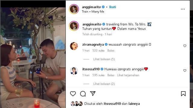 Potret romantis Anggi Marito dan Kenji Ganessha (Foto: Instagram anggimarito)