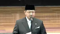 Menteri Ekonomi Kreatif Teuku Riefky Harsya saat sertijab di Jakarta. (dok. Liputan6.com/Dinny Mutiah)