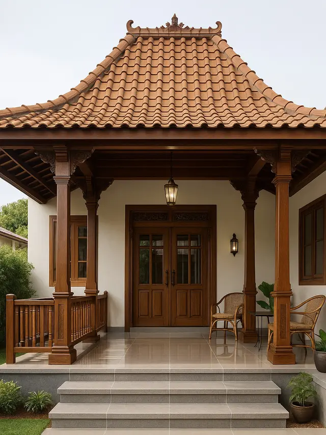 Model Teras Rumah Limasan Modern Tren 2025 (Foto: ChatGPT)