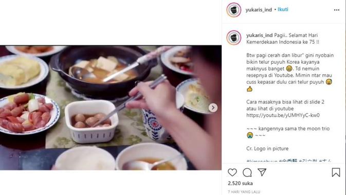 Resep Telur Puyuh yang Viral Lewat Drama Its Okay to Not Be Okay. (dok.Instagram @yukaris_ind/https://www.instagram.com/p/CD-E9V4BCyw/Henry)