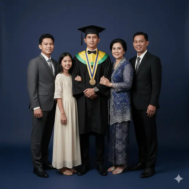 Prompt Gemini AI Edit Foto Wisuda Bareng Keluarga