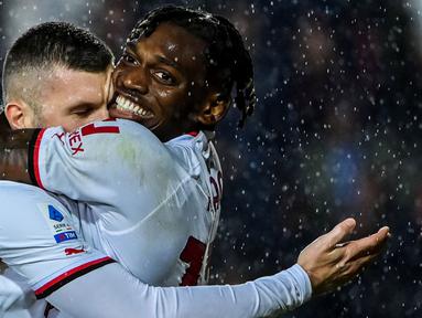 AC Milan sukses maraup poin penuh kala bertandang ke markas Empoli di Stadio Carlo Castellani, Minggu (2/10/2022). (AFP/ Alberto Pizzoli)