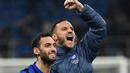 Pertandingan antara Inter Milan vs Monza ini berakhir dengan skor 3-2. (Isabella BONOTTO/AFP)