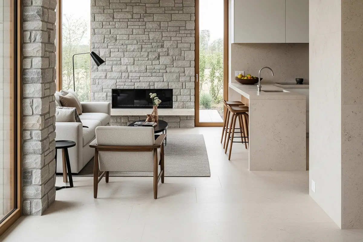Inspirasi Rumah Batu Alam Modern untuk Lahan Sempit