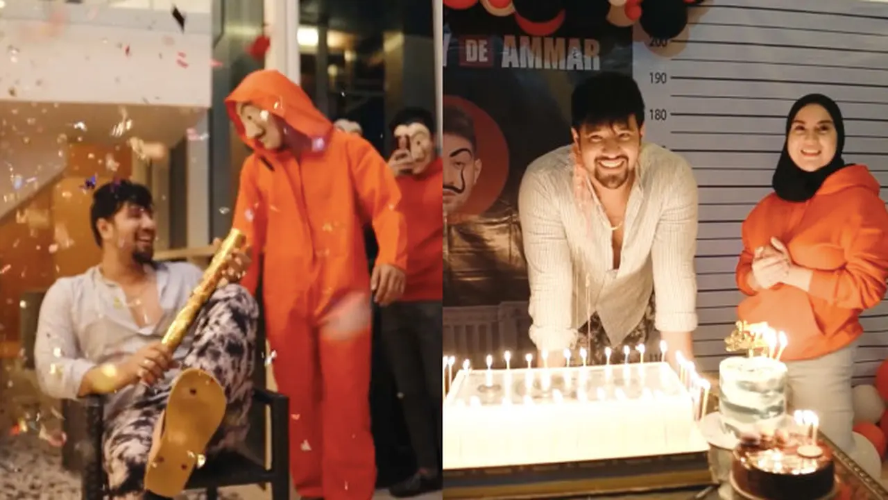 Momen Perayaan Ulang Tahun Ammar Zoni ke-28, Bertema Money Heist
