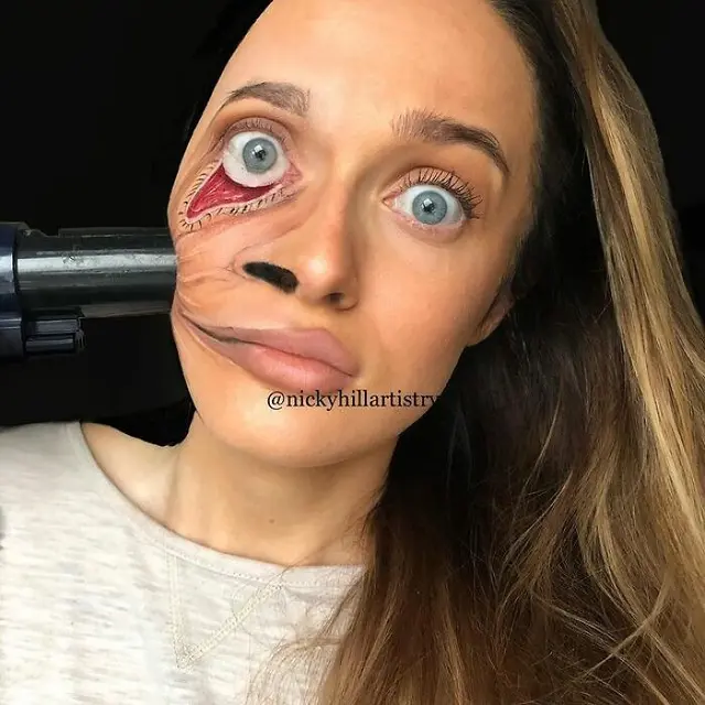 10 Kreasi Ilusi Makeup Wanita Ini Bikin Takjub