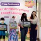 Pemenang lomba menggambar HiLo School Poster Drawing Competiton 2022, pada 9 Maret 2023. (Dok. Konferensi Pers HPDC)