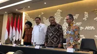 Gubernur Bank Indonesia Perry Warjiyo dalam konferensi pers DHE di Kantor Kementerian Koordinator bidang Perekonomian, Jumat (28/7/2023). (Tira/Liputan6.com)