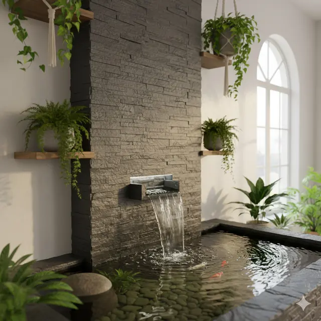 Model Kolam Ikan Vertikal Tembok