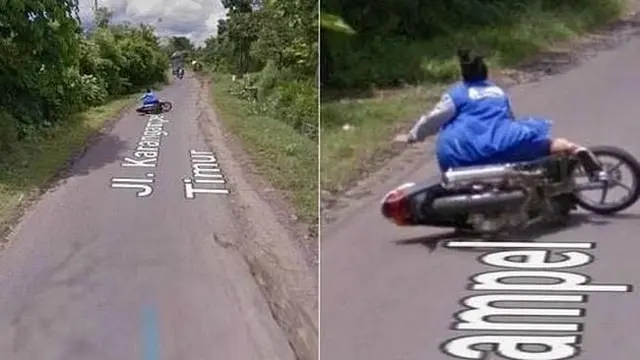 Kumpulan Potret Aksi Nyeleneh Pemotor yang Tertangkap Kamera Google Maps (ist)