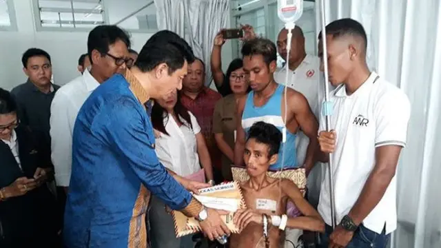 Valentinus Nahak berjuang melawan kanker (Hak Cipta: Kemenpora/frs)