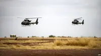 Pesawat campur tangan Prancis di Mali . (BBC)