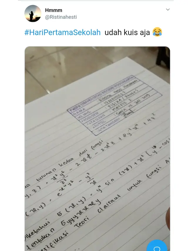 Kegiatan Hari Pertama Sekolah