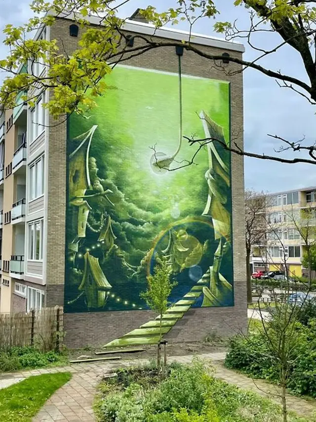 Seniman Ini Ciptakan Mural 3D di Dinding Bangunan, 6 Potretnya Bikin Takjub