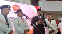 Presiden PKS Ahmad Syaikhu mengatakan bahwa partai politik dalam Koalisi Indonesia Bersatu (KIB) bakal membahas secara khusus perihal bakal calon wakil presiden (cawapres) untuk Anies Baswedan. (Foto:Liputan6/Winda Nelfira)