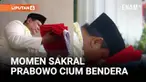 Upacara detik-detik Proklamasi dalam rangka Hari Ulang Tahun (HUT) ke-80 Republik Indonesia digelar di Istana Merdeka, Jakarta, Minggu (17/8/2025). Momen sakral terjadi saat Presiden Prabowo mencium Bendera Merah Putih.