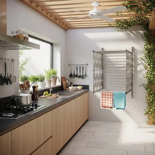 Model Dapur dan Jemuran Kecil Samping Rumah