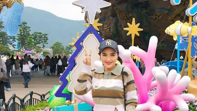 Ashanty saat Liburan Akhir Tahun di China. [@ashanty_ash]