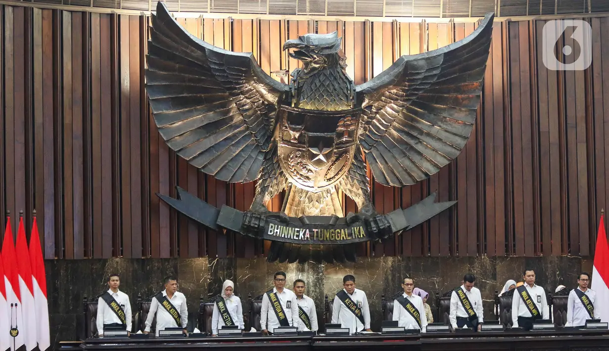 Gladi bersih digelar di Ruang Rapat Paripurna I, Gedung Majelis Permusyawaratan Rakyat (MPR). (Liputan6.com/Herman Zakharia)