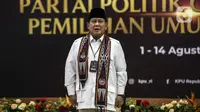 Ketua Umum Partai Gerindra Prabowo Subianto saat mendaftarkan partai politiknya sebagai calon peserta Pemilu 2024 di Kantor KPU, Jakarta, Senin (8/8/2022). Pada hari kedelapan ini, KPU menerima pendaftaran empat partai politik di antaranya Partai Republiku Indonesia, Partai Hati Nurani Rakyat (Hanura), Partai Gerindra, dan Partai Kebangkitan Bangsa (PKB). (Liputan6.com/Johan Tallo)