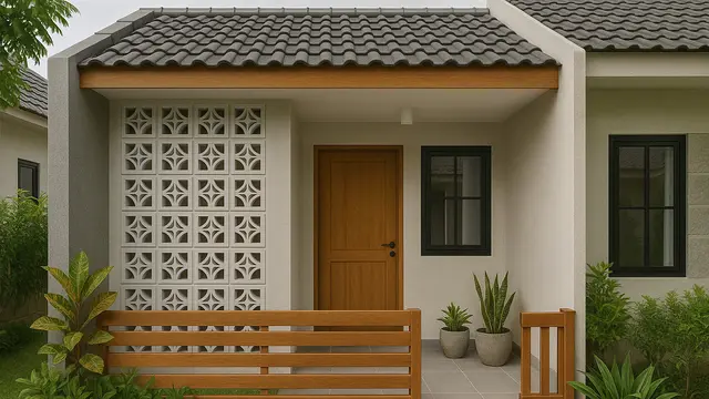 7 Model Teras Rumah Subsidi Tipe 36 dengan Roster Dekoratif, Sentuhan Simpel yang Bikin Rumah Lebih Estetik