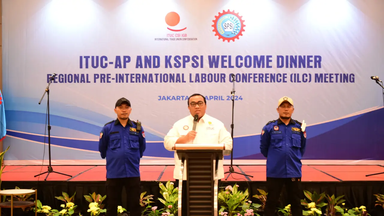 Sebanyak 42 delegasi pimpinan buruh Asia Pasifik yang tergabung dalam International Trade Union Confederation Asia Pasific (ITUC-AP) melakukan pertemuan di Jakarta