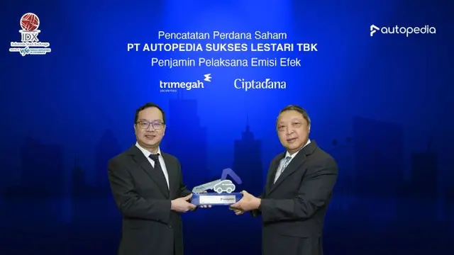Pencatatan perdana saham PT Autopedia Sukses Lestari Tbk (ASLC( (Foto: BEI)