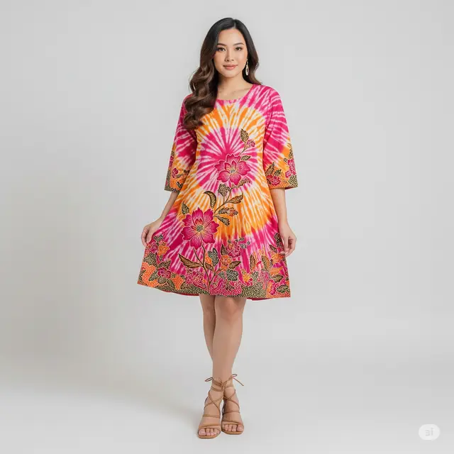 7 Model Batik Jumputan Modern untuk OOTD Stylish dan Elegan