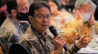 Menteri Kesehatan RI Budi Gunadi Sadikin dalam sambutan acara HUT Takeda Science Foundation ke-40 pada 19 Februari 2023. (Dok Kementerian Kesehatan RI)