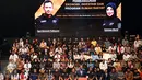Cagub DKI Agus Harimurti Yudhoyono saat menyampaikan pidato politik di Jakarta, Minggu (27/11). Dalam pidato politiknya Agus memaparkan kondisi perekonomian di Jakarta. (Liputan6.com/Johan Tallo)