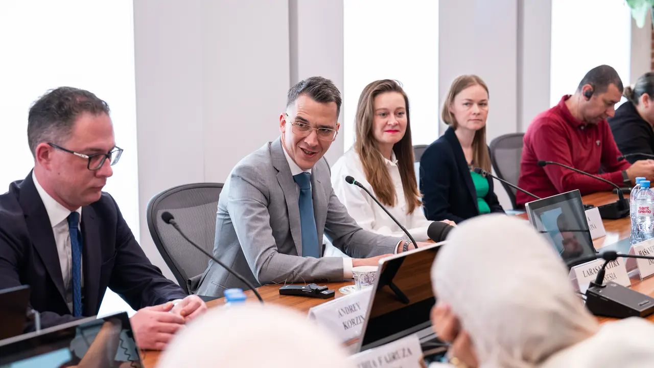 Wakil Menteri Ilmu Pengetahuan dan Pendidikan Tinggi Federasi Rusia, Andrey Omelchuk di Moskow dalam rangkaian kegiatan Study in Rusia.