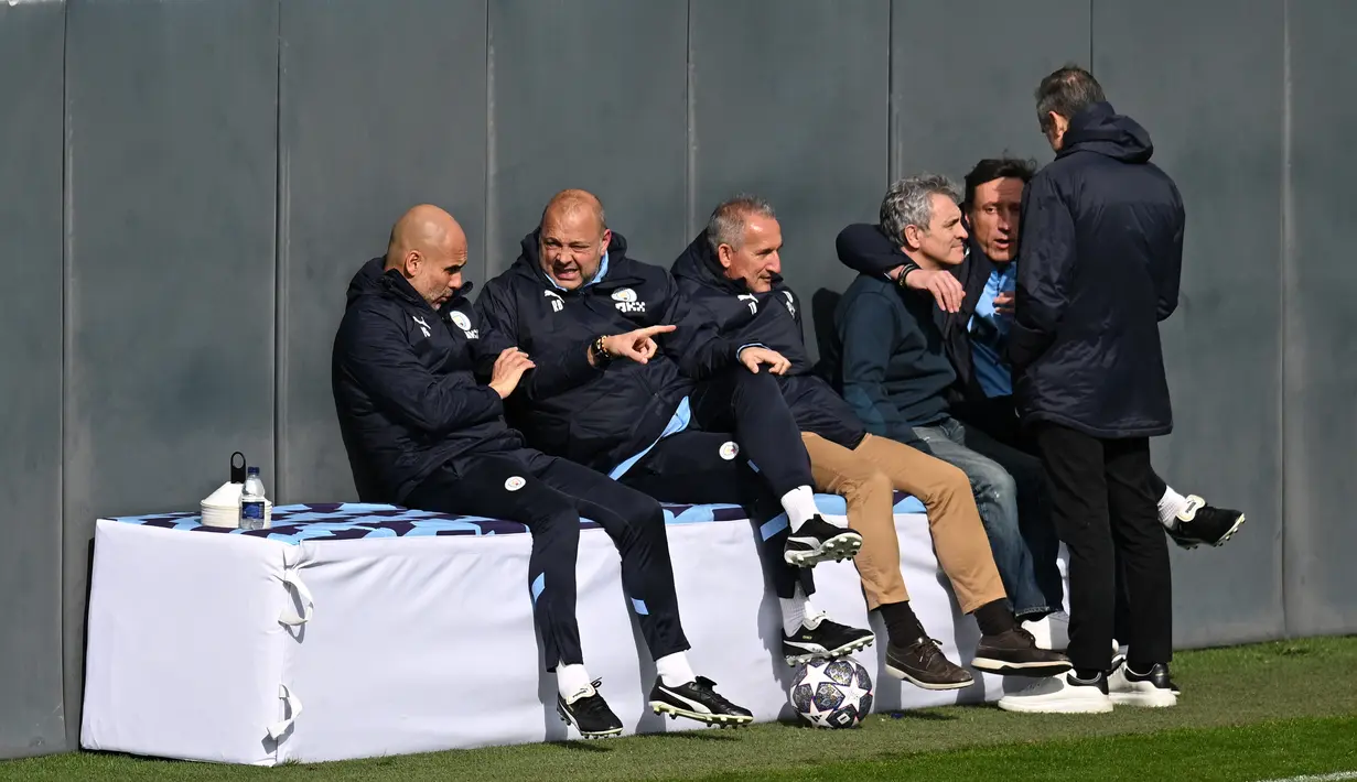 <p>Manchester City akan bertarung melawan Real Madrid di Stadion Etihad pada leg kedua semifinal Liga Champions 2022/2023. (AFP/Oli Scarff)</p>