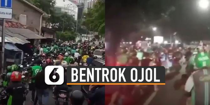 VIDEO: Viral Bentrok Ojek Online dan Mata Elang di Mangga Besar