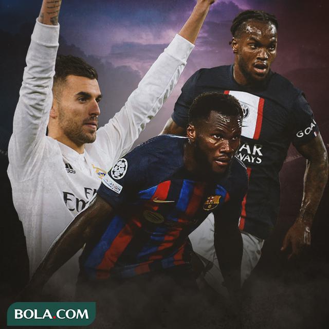 Ilustrasi - Renato Sanches, Franck Kessie, Dani Ceballos