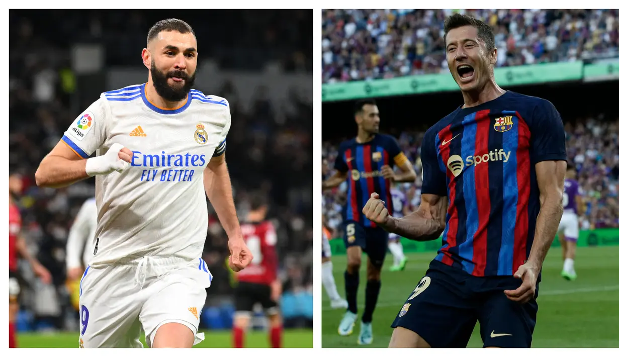 Musim 2022/2023 ini Liga Spanyol banyak dihuni para pemain gaek dengan usia di atas 30 tahun yang masih memiliki performa gemilang, tak terkecuali di posisi striker. Tercatat ada 4 striker gaek dengan pengalaman segudang yang akan meramaikan Liga Spanyol musim ini untuk saling unjuk ketajaman di mulut gawang laawan. Mungkin saja dari keempat pemain berikut ini akan menjadi peraih gelar top skor di akhir musim nanti. (Kolase AFP dan AP)