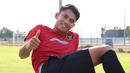 <p>Gelandang Timnas Indonesia U-22, Marselino Ferdinan saat sesi latihan di Visakha Training Center, Phnom Penh, Kamboja, Sabtu (6/5/2023) jelang menghadapi Timor Leste pada laga ketiga Grup A SEA Games 2023, Minggu, 7 Mei 2023. (Bola.com/Abdul Aziz)</p>