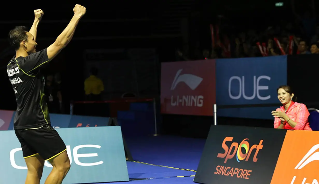 Keberhasilan Sony Dwi Kuncoro meraih gelar super series terbilang mengejutkan, mengingat saat ini dirinya bukan merupakan pemain pelatnas dan non unggulan. (PBSI/Nafielah)